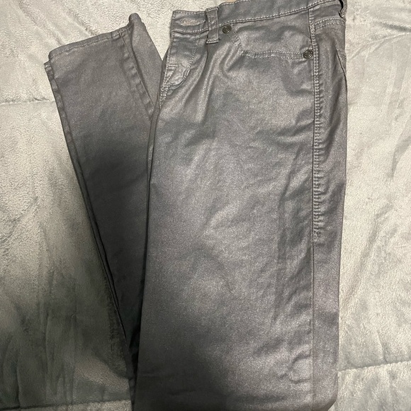 NWOT Subtle grey sheen 5 pocket pants sz4 - Picture 2 of 4
